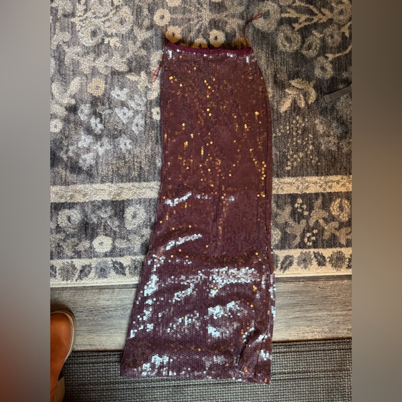 Rare London Sequin Column Sparkly Skirt - Picture 5 of 11